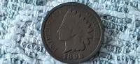 1883 and 1898 American Indian Head Pennies