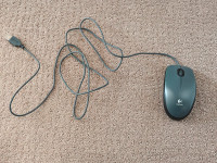 Logitech Wired USB Computer Optical Mouse with Scroll Wheel