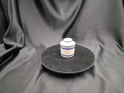 Norpro White with Blue Stripe Mini Butter Keeper / Butter Bell, View more