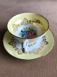 Antique Grosvenor Bone China Teacup and Saucer