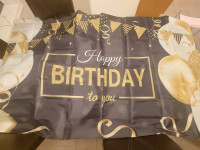 6' x 4' Happy Birthday To You bannerNew with tie strings$10