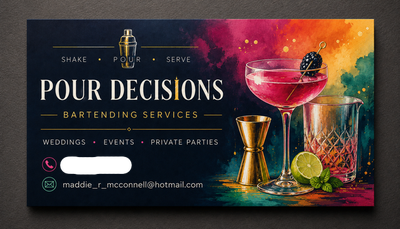 POUR DECISIONS Craft cocktails. Unforgettable nights. Looking to take your event to the next level?...