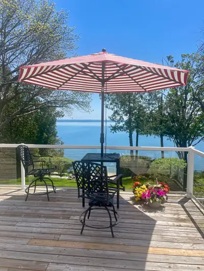 10 ft stripe cabana stripe umbrella, View more