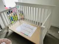 Crib with Mattress and protector