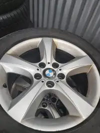 4 BMW  RIMS 5x120 mm.  Tire size 255 55 18 Tires need to be repl