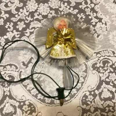 Vintage 1950's Angel Light Up MCM Christmas Tree Topper Tested, View more