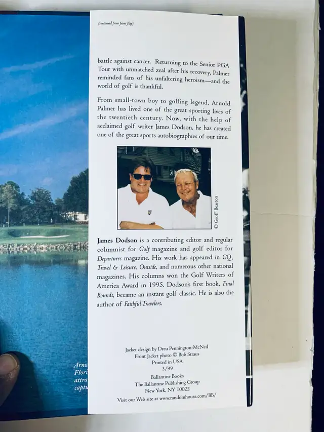 Arnold Palmer - Golfer's Life (Book signed by James Dodson)) in Non-fiction in Mississauga / Peel Region - Image 7