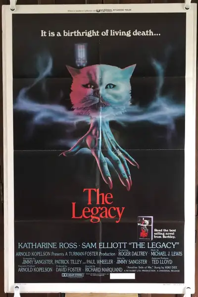“The Legacy” (1979) Original Movie Poster. Folded as issued. 27x41 one sheet. Katherine Ross, Sam El...