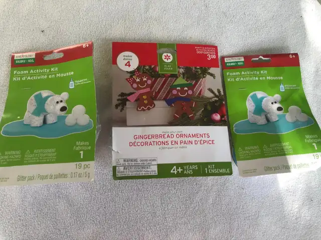 3 Christmas foam craft kits-unopened in Hobbies & Crafts in Winnipeg - Image 2