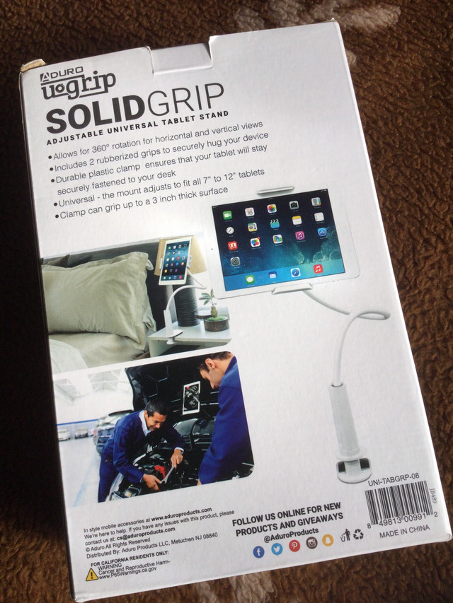 Aduro Uo Grip Adjustable Universal Tablet Stand (New) in General Electronics in Dartmouth