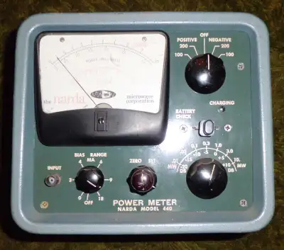 For sale one Vintage Narda Microwave Analog Power Meter Model 440. It is about 9" x 8" x 8.5" and we...