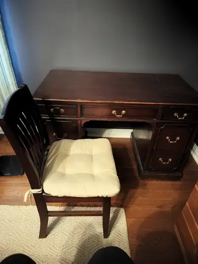 Vintage desk and chair, View more