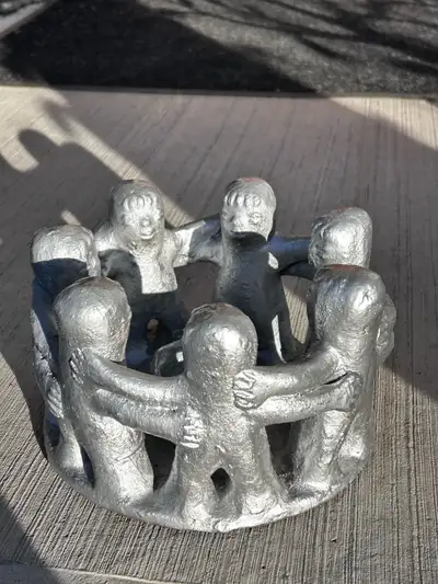 Vintage Circle Of Friends Candle Holder Mayan Terracotta Folk , View more