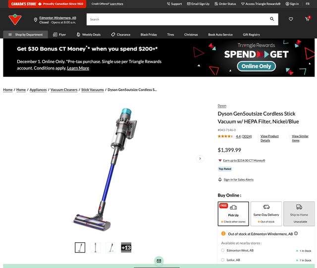 Dyson Gen5outsize Cordless Stick Vacuum -LIKE NEW in Vacuums in Edmonton - Image 3