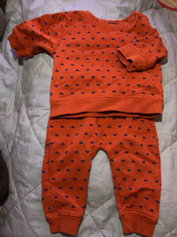 Cute baby outfit 0-6 months burnt orange 