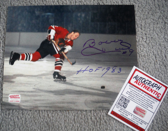 Bobby Hull autographed 8"x10" photos with COA's for sale ! in Arts & Collectibles in City of Halifax - Image 3
