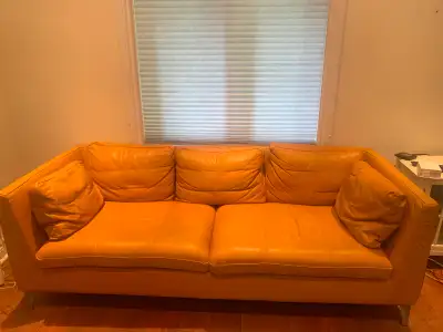 IKEA Seglora leather sofa, View more