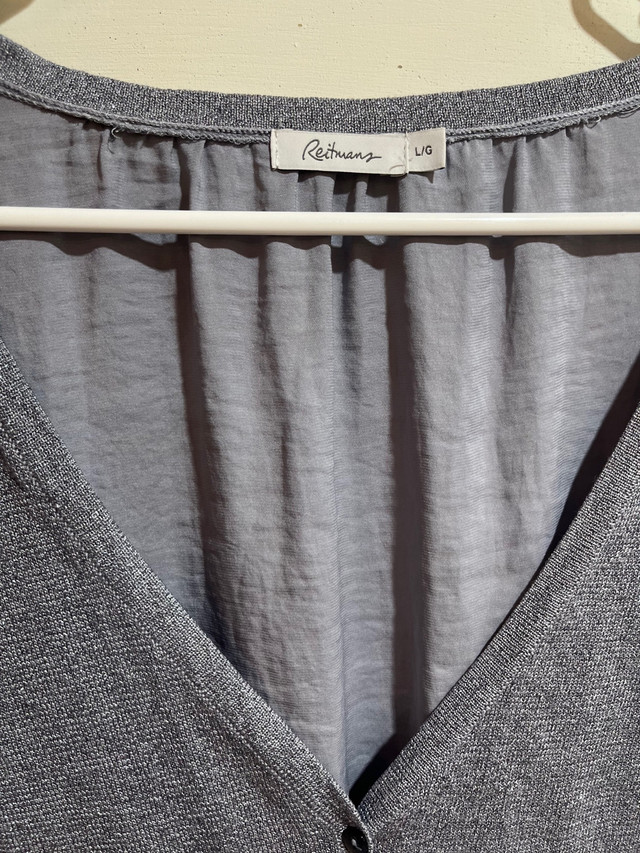Reitmans glitter grey formal cardigan sz L in Women's - Tops & Outerwear in Mississauga / Peel Region - Image 4