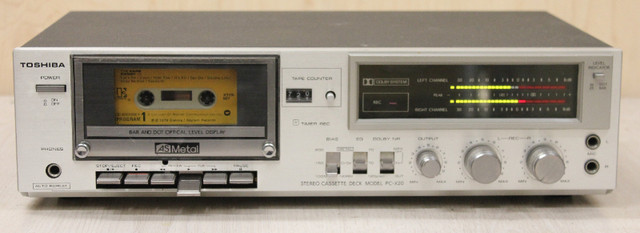 Rare Vintage Toshiba PC X20 Cassette Deck in Stereo Systems & Home Theatre in St. Catharines
