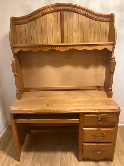 Vintage Solid Wood Hutch Desk, View more