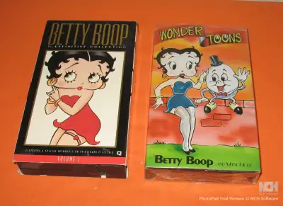 VHS 2 BETTY BOOP TV Character Movies - Used - (1. Factory Sealed, View more