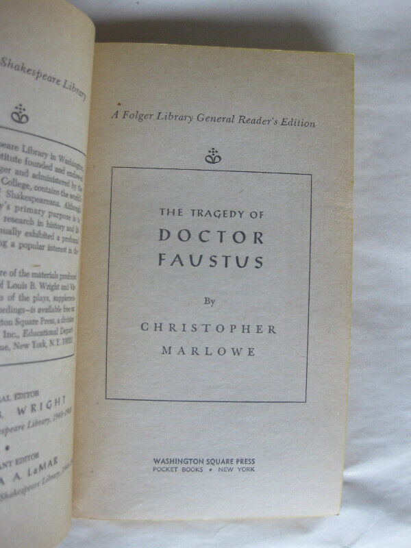 The Tragedy of Doctor Faustus by Christopher Marlowe in Fiction in City of Toronto - Image 4