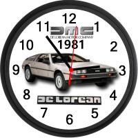1981 Delorean DMC (Silver) Custom Wall Clock - Brand New