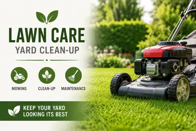 Need help with your yard? ✔ Lawn mowing ✔ Weed removal ✔ Yard clean-up ✔ Leaf and debris removal ✔ S...