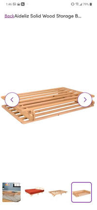 Bedframe double foldable wood 