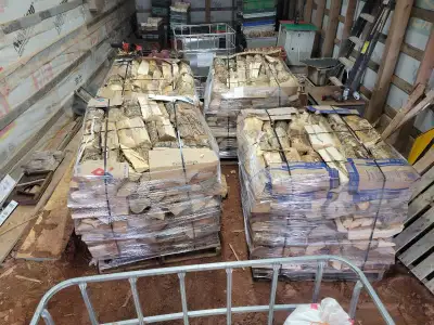 Pallets of firewood, View more