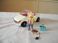 Playmobil auto blanche de fille