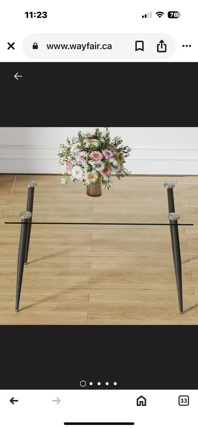 GLASS TABLE in Dining Tables & Sets in Moncton - Image 2
