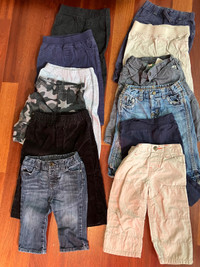15 pairs of pants / jeans boys 6-12 months