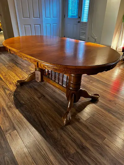 oval solid oak dining table, View more