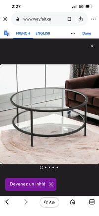New Glass Top Coffee Table with storage Mississauga / Peel Region Toronto (GTA) Preview