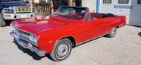 1965 Chevelle Malibu convertible SS, Red on Red, 4spd.