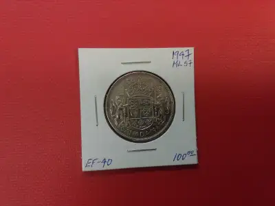 1947 ML97  EF-40 50C COIN, View more