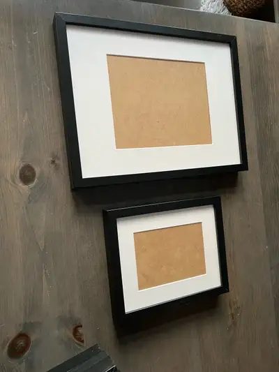 Ikea black Ribba frames with white mats, View more