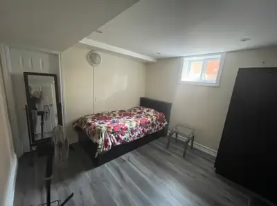 Spacious basement room for rent. Close to all amenities, 24 hour TTC bus service. 6 minutes bus ride...