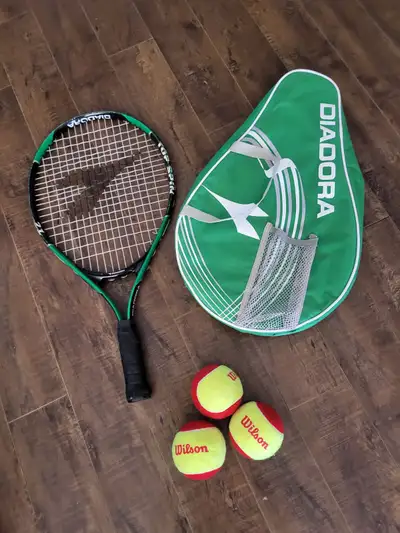 Tennis racquet with case, View more