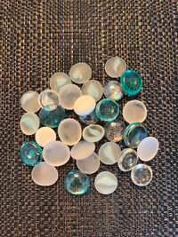 Aqua glass gems