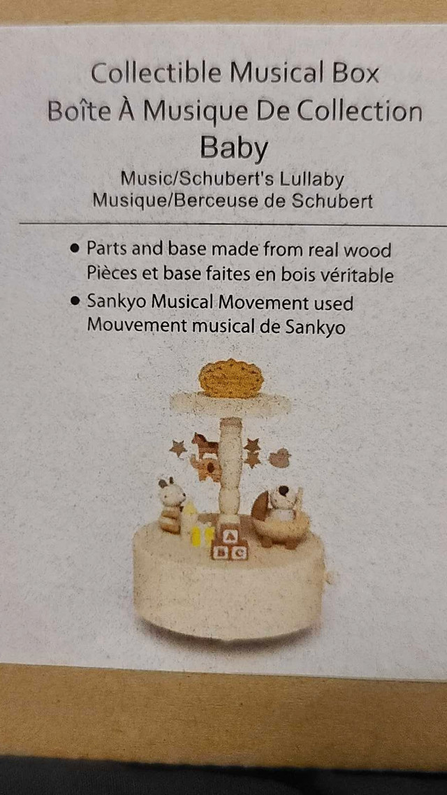 NEW! BNIB! VERY RARE! Papyrus Wooden Collectable Baby Musical Bo in Arts & Collectibles in Mississauga / Peel Region