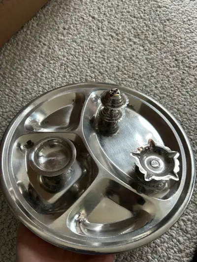 Pooja Thali Plate Incense Holder Stand, View more