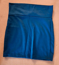 Blue  Pencil Short Skirt