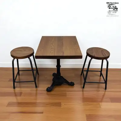 Vintage Restaurant Coffee Cafe Chair Table Cast Iron Base K8028, View more