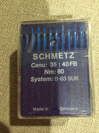 German made needles for sewing machine  - Singer and Schmetz