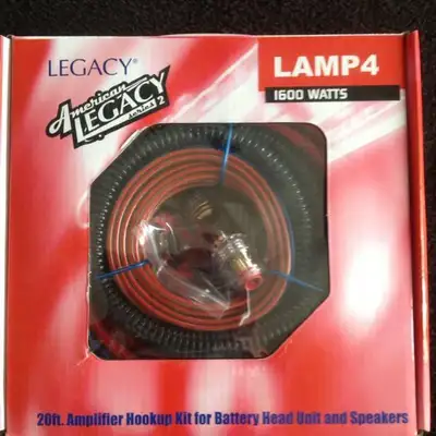 LEGACY 20FT AMPLIFIER HOOKUP KIT FOR BATTERY HEAD UNIT & SPEAKER, View more