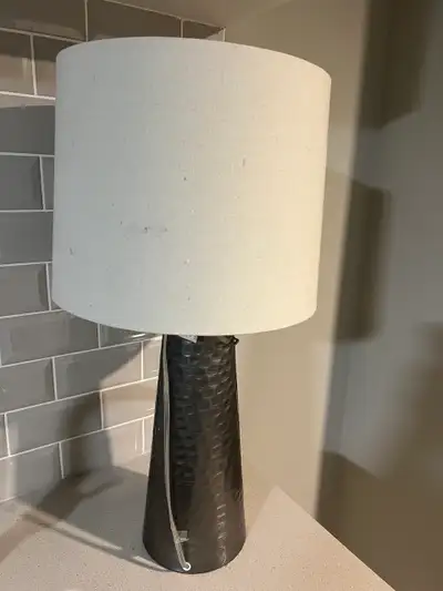 JONATHAN Y 26" Hammered Metal Table Lamp (Black Nickel), View more