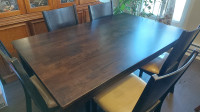 Wood Dining Table set with 6 Chairs