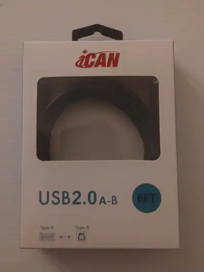 iCAN USB 2.0 A-B Cable, View more